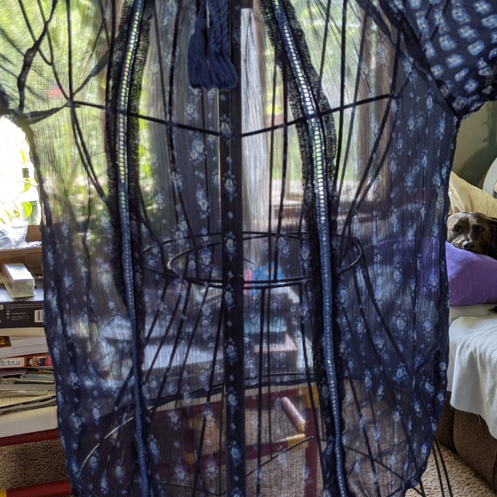 Arizona Jeans Sheer Blouse Juniors 10/12 - Picture 2 of 5